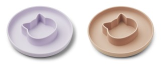 Liewood silikonowe talerze  Mr Bear/Light Lavender/Rose Mix